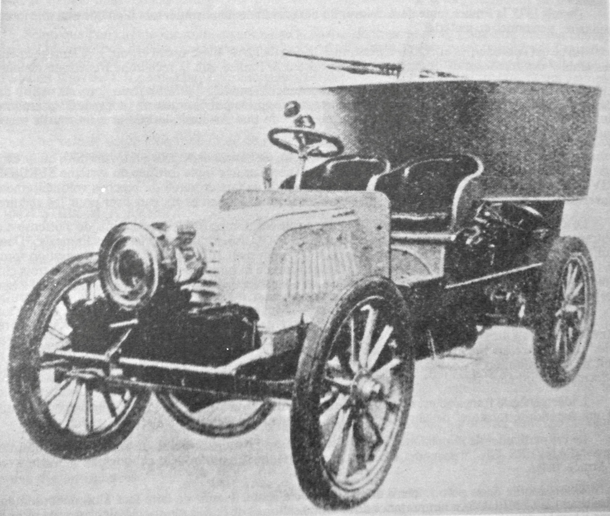 The Charron, Girardot et Voigt armoured car of 1902, archive photograph
