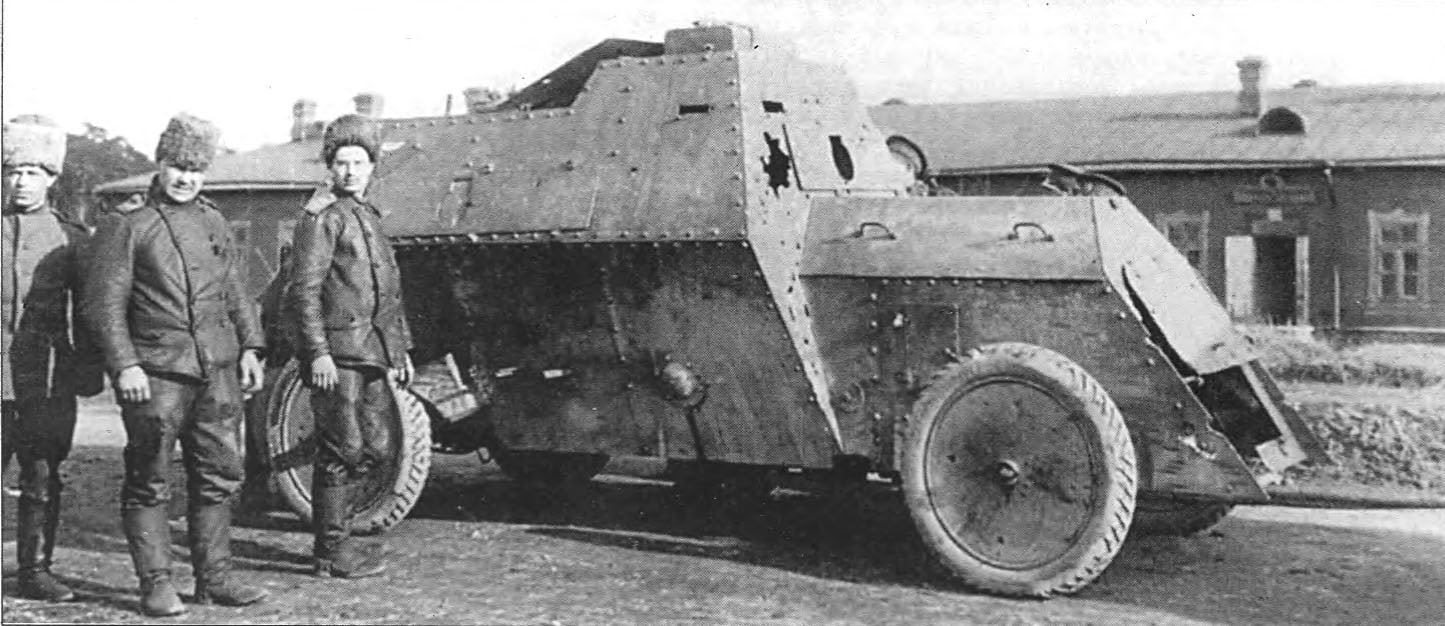 A Russo-Balt Type C armoured car, February 1915, archive photograph