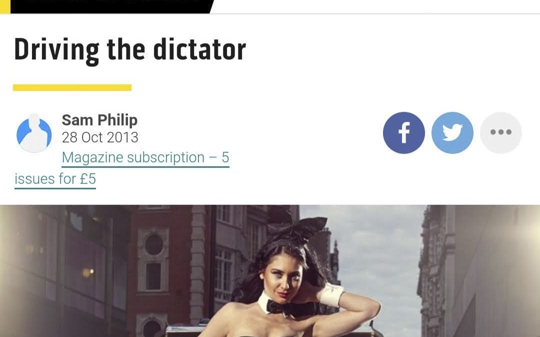 Top Gear feature “Driving the dictator”, 2013