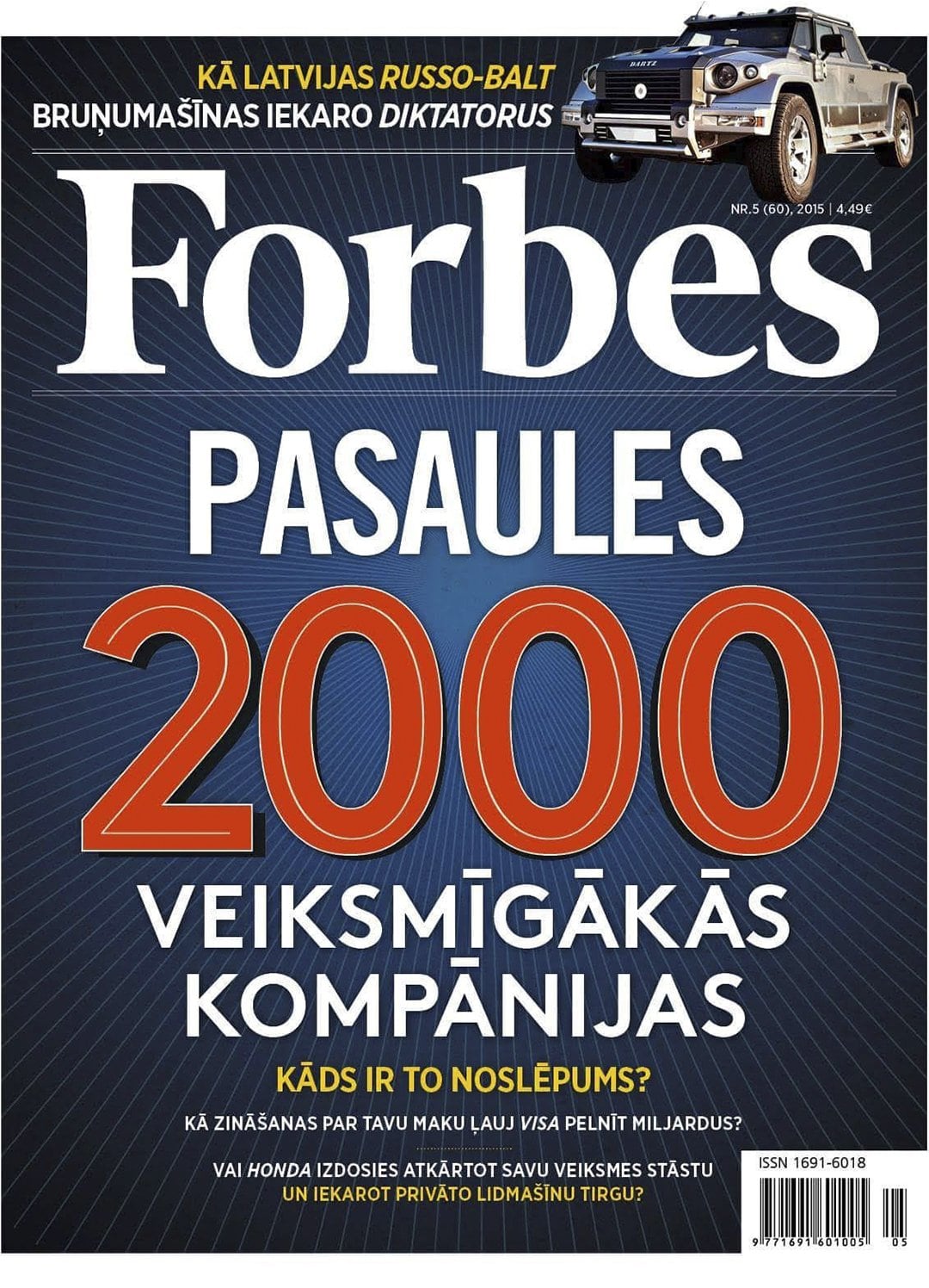 Forbes Latvia cover: how Latvia’s Russo-Balt armoured cars won over dictators